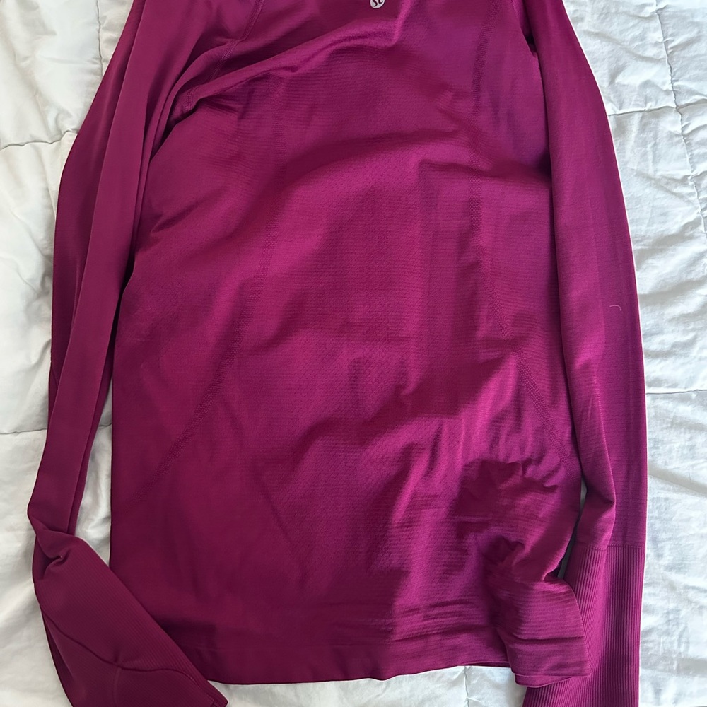 Lululemon Magenta Swiftly Tech Long Sleeve Top - Picture 3 of 5